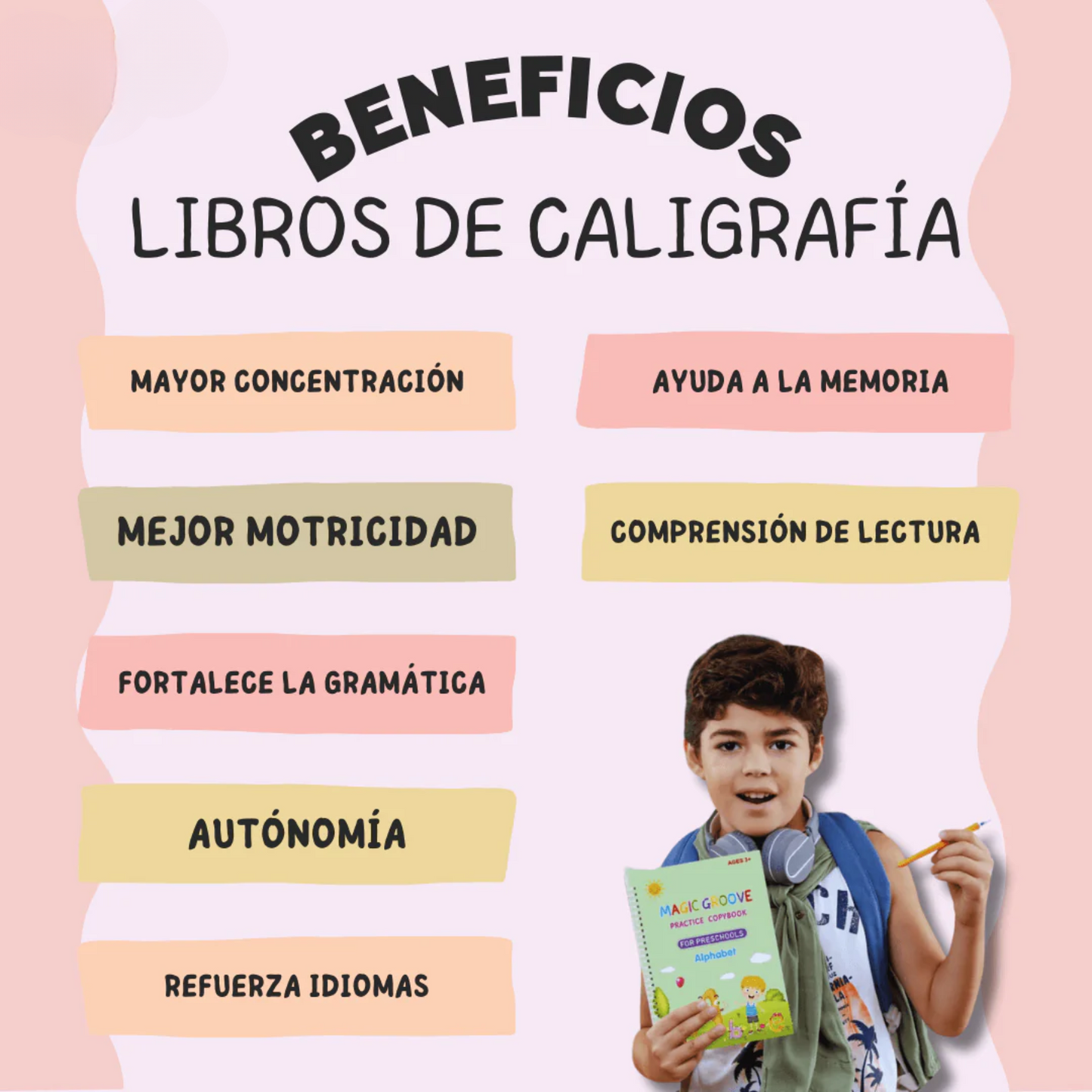 Set Cuaderno Magic Caligrafía