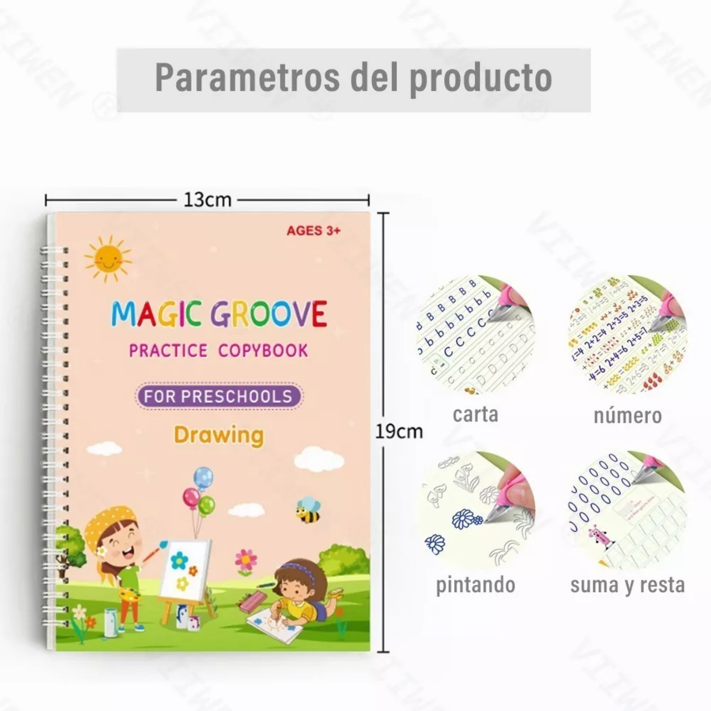 Set Cuaderno Magic Caligrafía