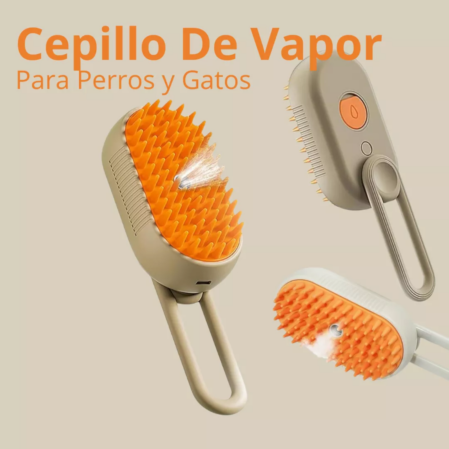 Cepillo Para Mascotas A Vapor Recargable.